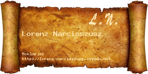 Lorenz Narcisszusz névjegykártya